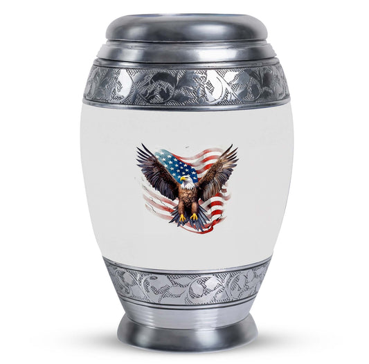 Custom 3-inch Eagle Urn for Human Ashes in aluminium.