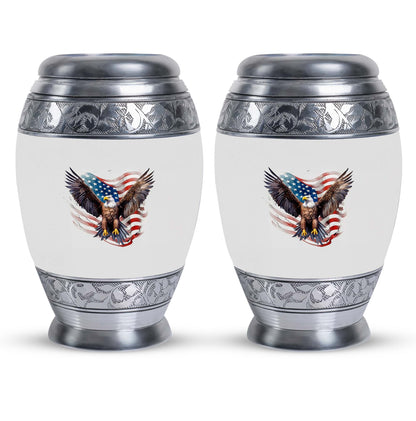 Custom 3-inch Eagle Urn for Human Ashes in aluminium.