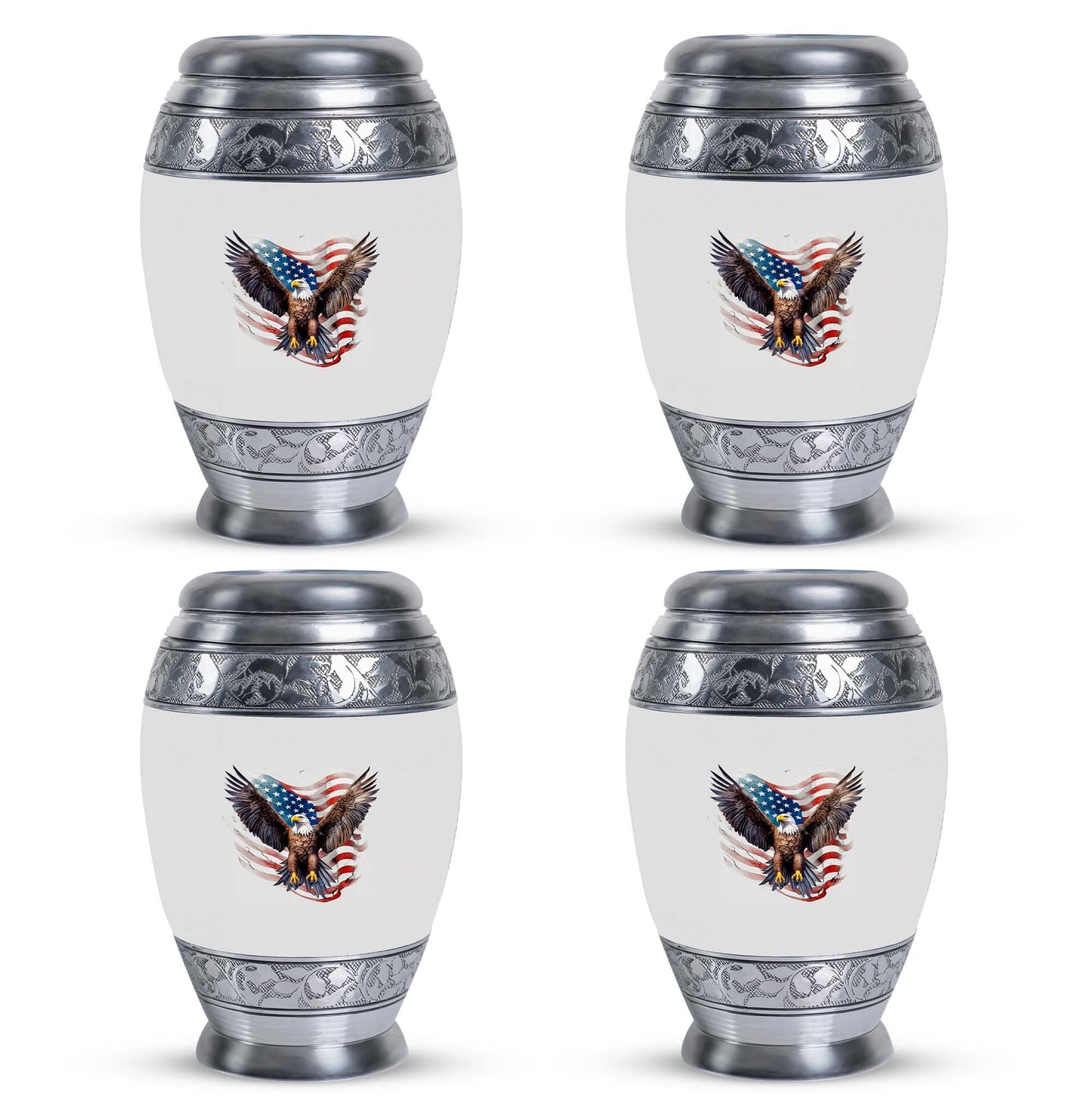 Custom 3-inch Eagle Urn for Human Ashes in aluminium.