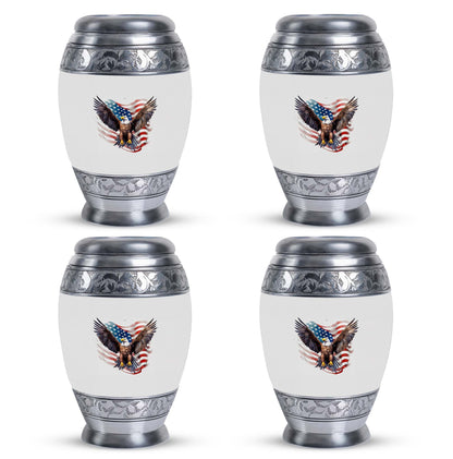 Custom 3-inch Eagle Urn for Human Ashes in aluminium.