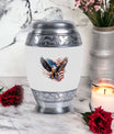 Custom 3-inch Eagle Urn for Human Ashes in aluminium.