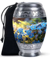 Forget Me Not Flower Cremation Urn for Human Ashes - Scorpion Grasses Urn