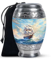 Sailing Ship Urn For Women & Men - Ocean Keepsake Urns For Human Ashes