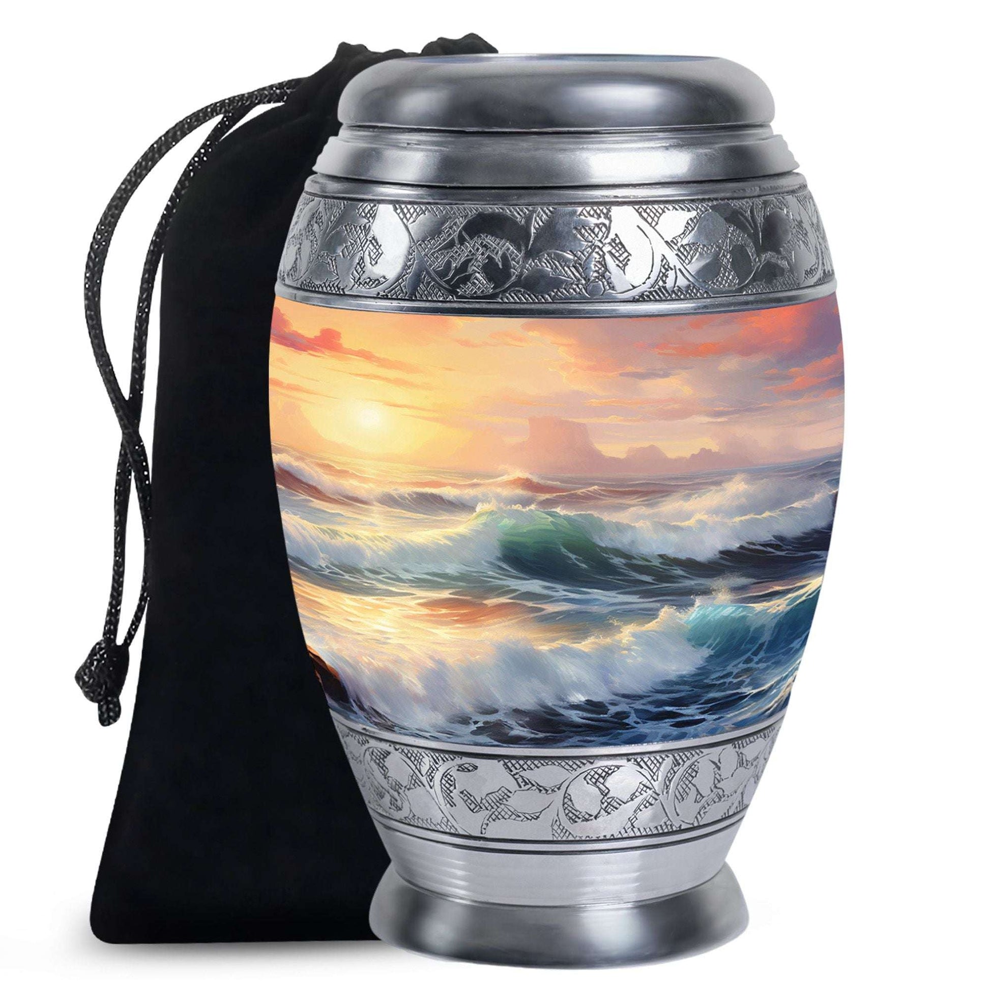 Ocean Sunset Cremation Urn For Mom – Beach Memorial Urns For Ashes