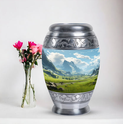 Elegant Ocean Waves urn for burial in ground, suitable for adult male & female ashes