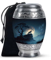 Wolf Cremation Keepsake Urn – Full Moon Night Funeral Ashes Urn