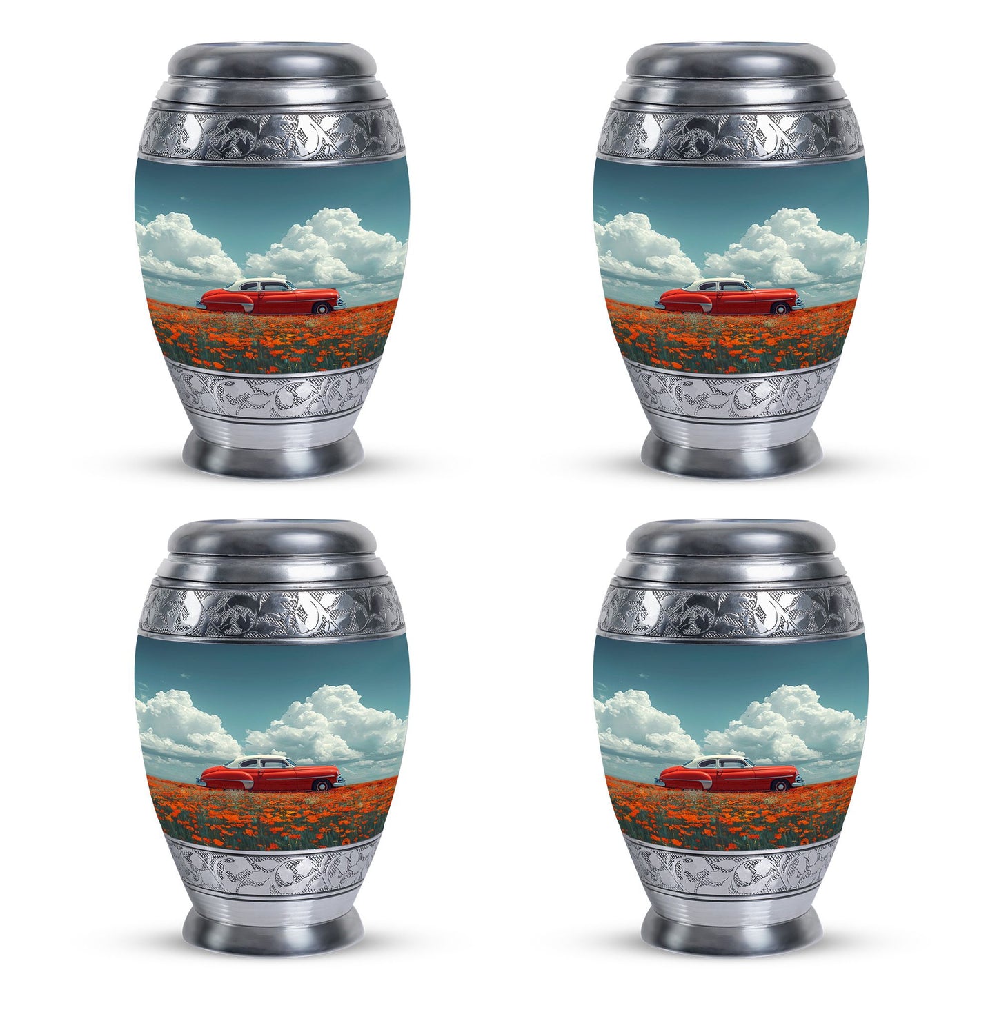  Car Urn 3 Inch Keepsake Pack of 4