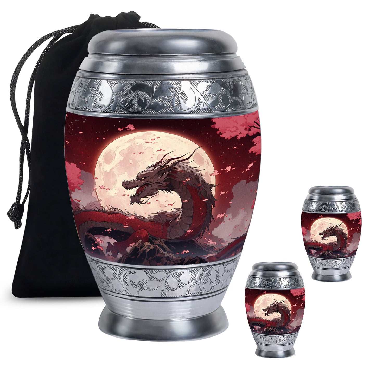  Dragon Urn Large Urn With 4 Keepsake Urn
