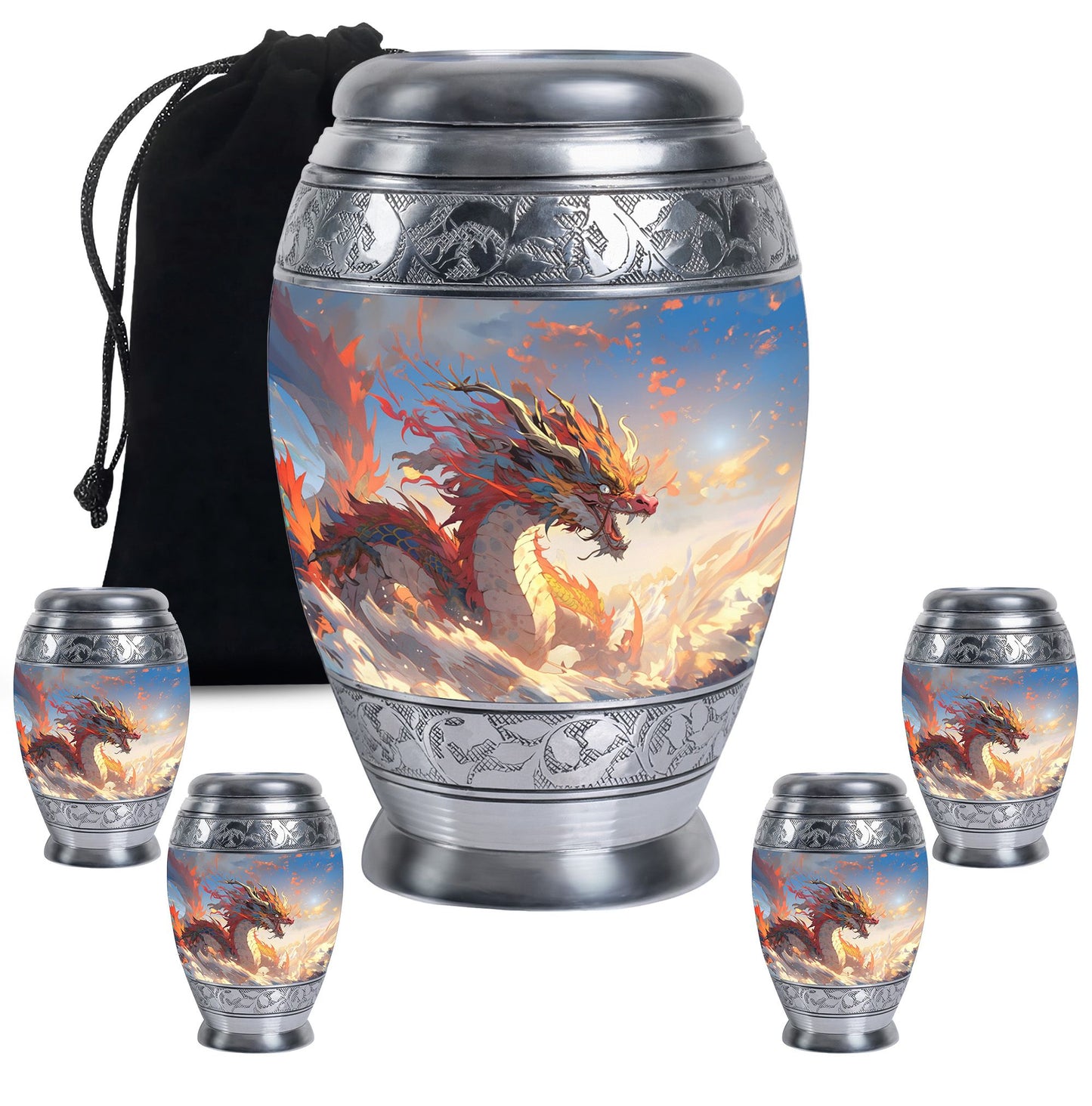  Dragon Urn Large Urn 10 Inch
