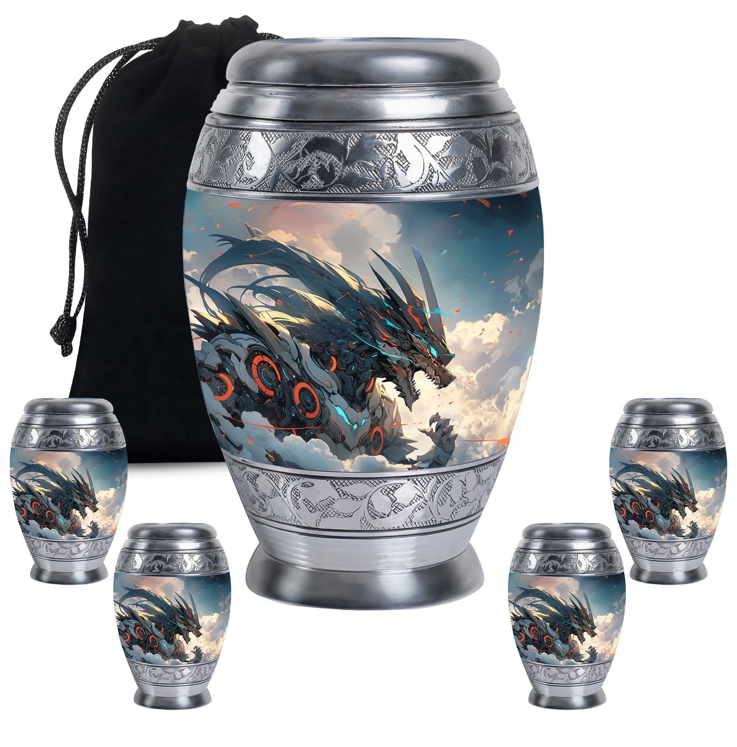  Dragon Urn Large Urn 10 Inch