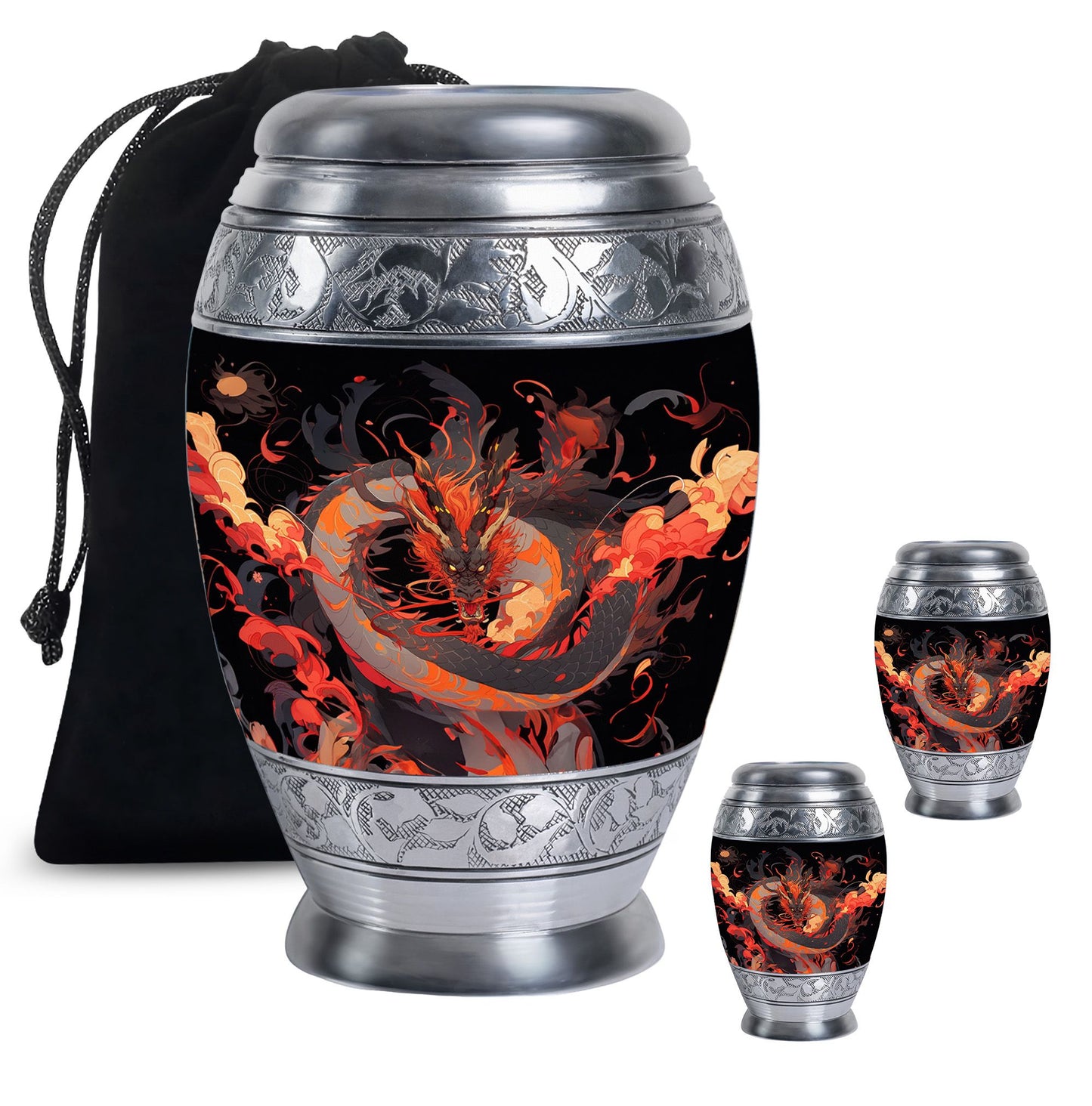  Dragon Urn Large Urn With 4 Keepsake Urn