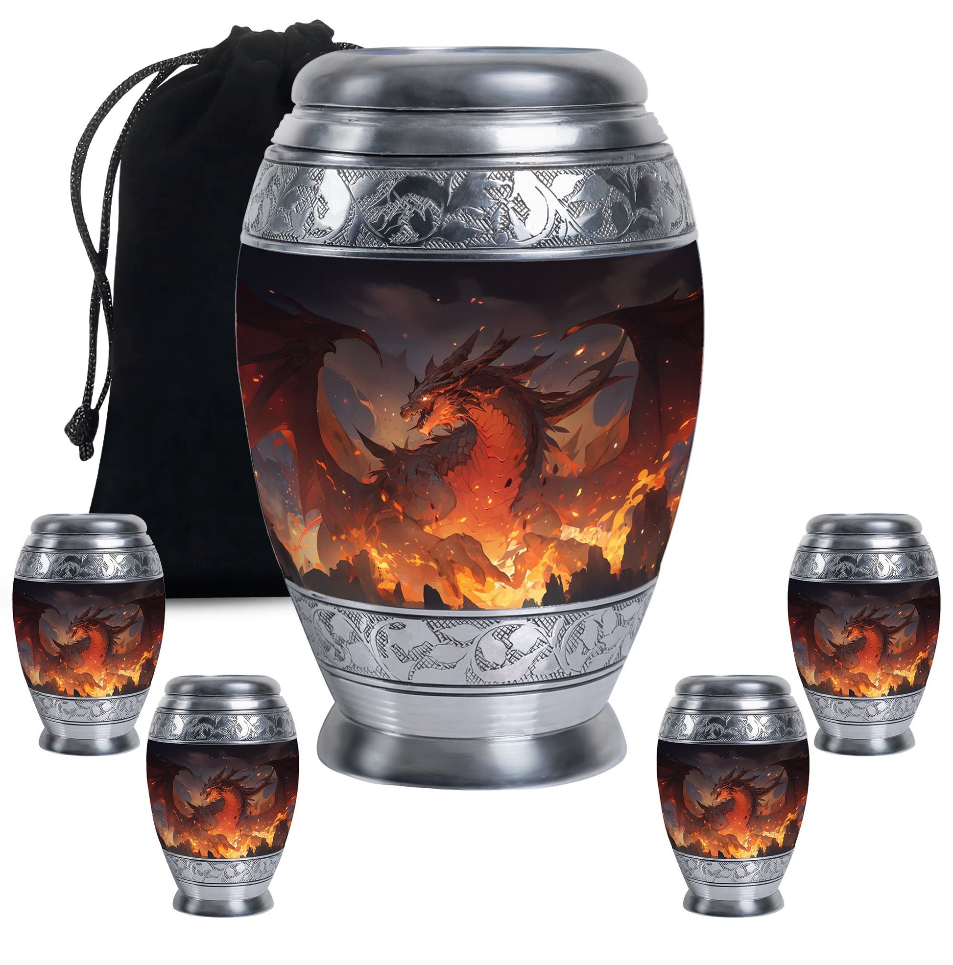  Dragon Urn Large Urn 10 Inch