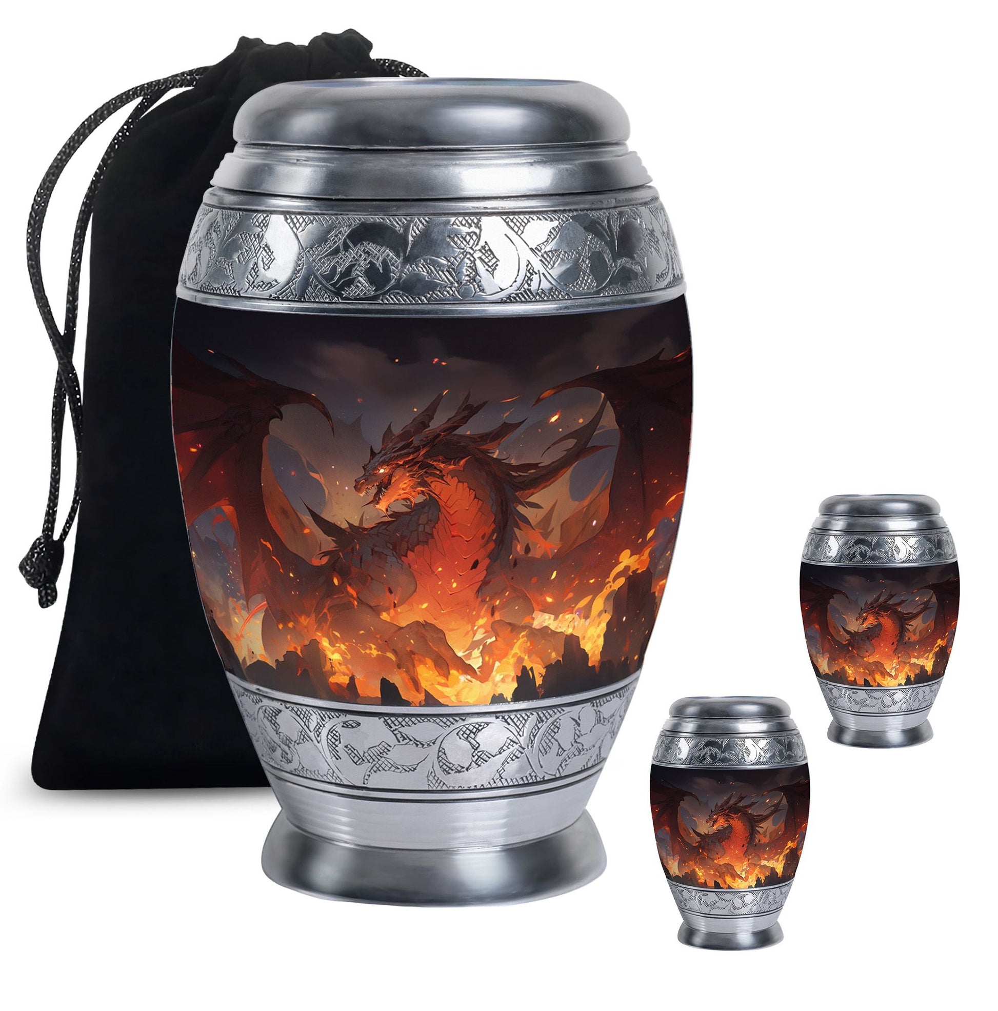  Dragon Urn Large Urn With 4 Keepsake Urn