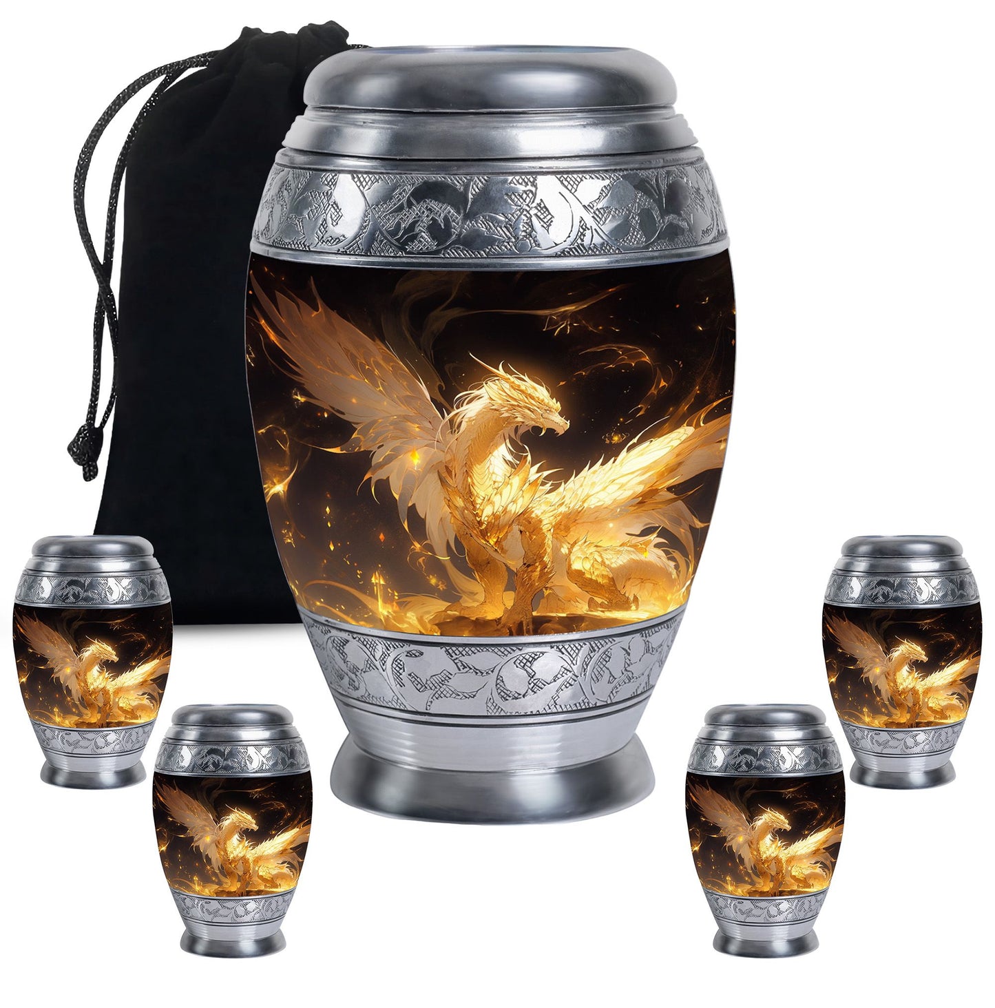  Dragon Urn Large Urn 10 Inch