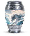 White Dragon Cremation Urn for Human Ashes - Funeral Urns For Ashes