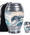 White Dragon Cremation Urn for Human Ashes - Funeral Urns For Ashes