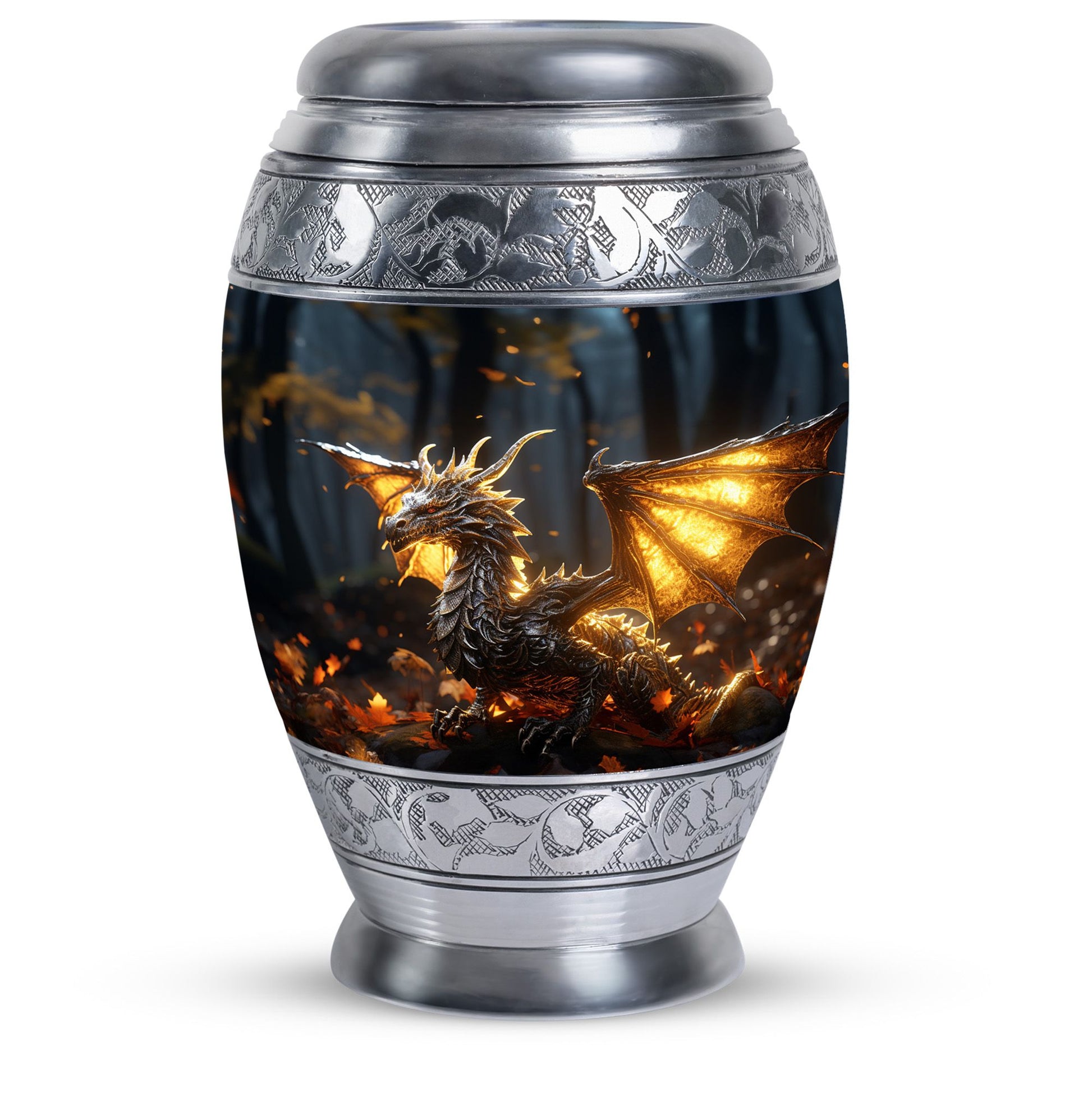 Golden Dragon Cremation Urn for Human Ashes - Funeral Urns For Adult