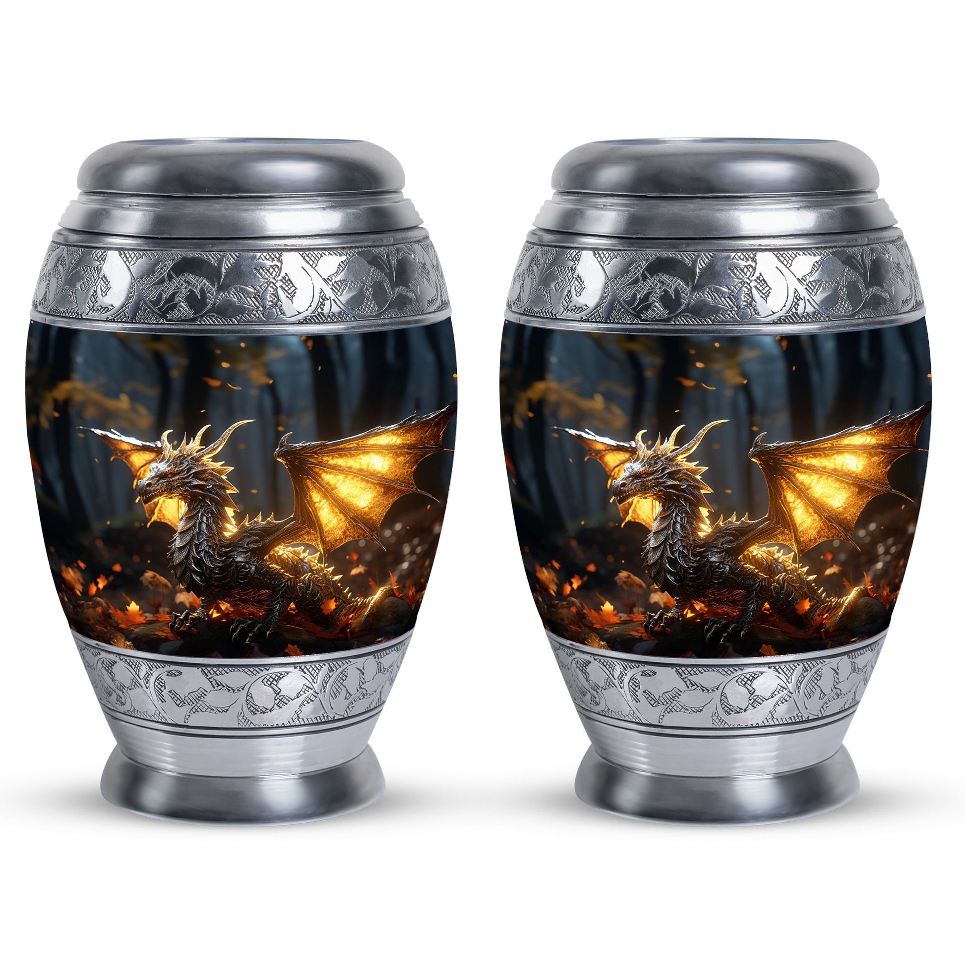 Golden Dragon Cremation Urn for Human Ashes - Funeral Urns For Adult