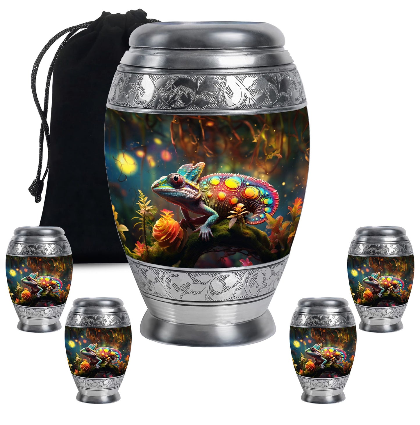 Colorful Personalized Beach Cremation Urn for Mom - 10-inch, 200 cu in - Yatskia