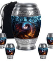 Dark Flame Dragon Cremation Urn for Human Ashes - Funeral Urns For Ashes