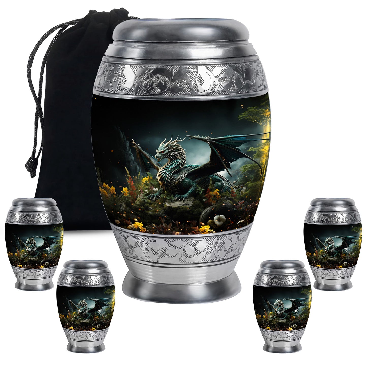Wood Beach Cremation Urn for Human Ashes - 10-inch, 200 cu in - Yatskia
