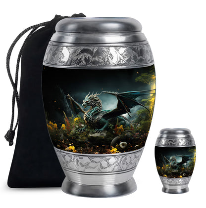 Wood Beach Cremation Urn for Human Ashes - 10-inch, 200 cu in - Yatskia