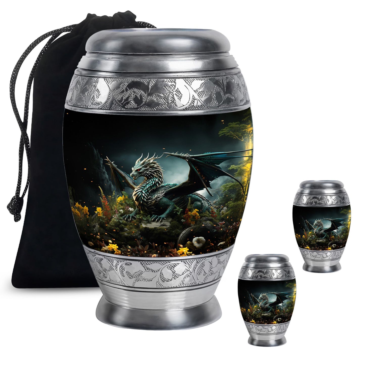 Wood Beach Cremation Urn for Human Ashes - 10-inch, 200 cu in - Yatskia