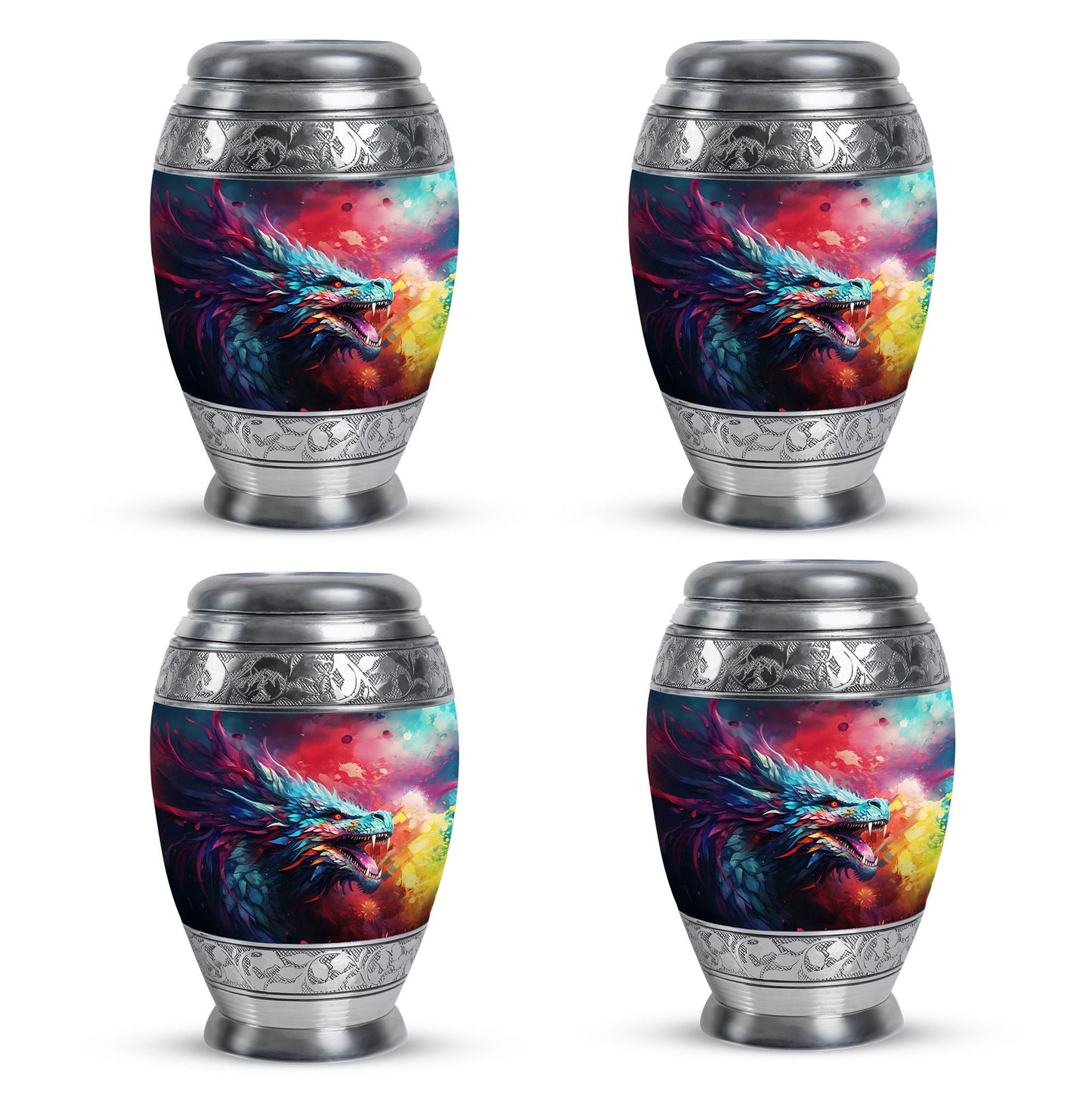 Colorful Dragon Urn - Dragon Urns Funeral Large Cremation Urns For Ashes