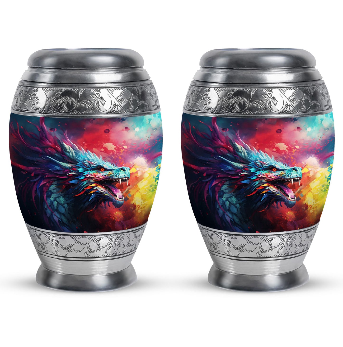 Colorful Dragon Urn - Dragon Urns Funeral Large Cremation Urns For Ashes