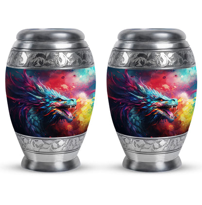 Colorful Dragon Urn - Dragon Urns Funeral Large Cremation Urns For Ashes