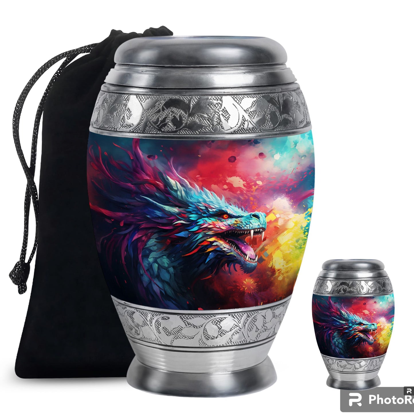 Colorful Dragon Urn - Dragon Urns Funeral Large Cremation Urns For Ashes