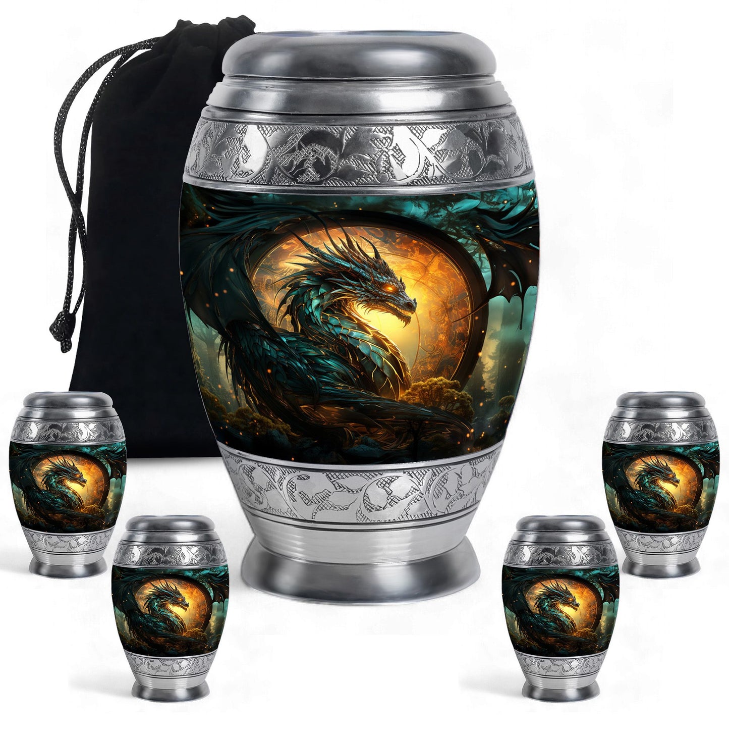 Personalized Beach Cremation Urn for Adult - 10-inch, 200 cu in - Yatskia