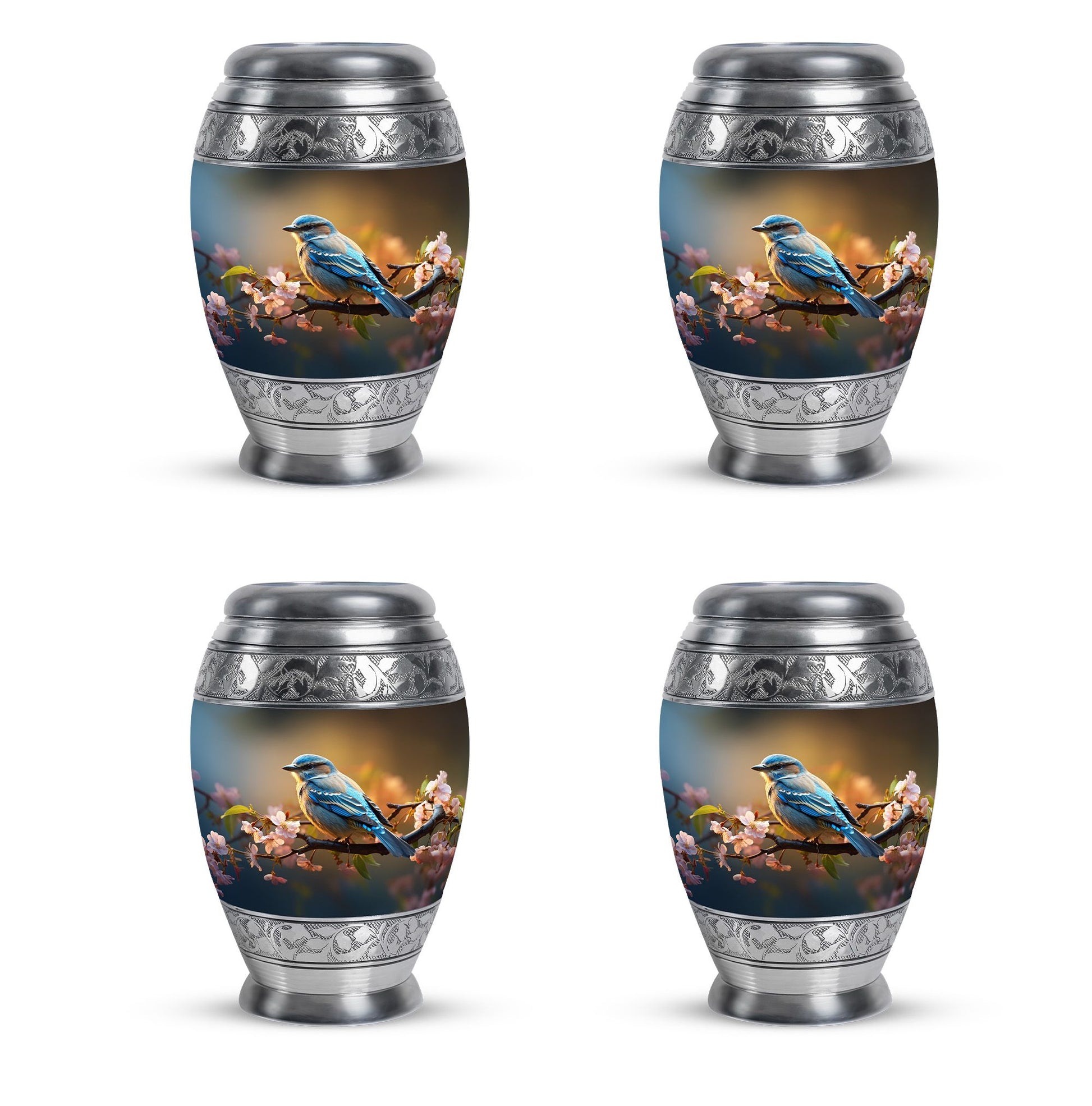 Spring Blossom - Bird Urns Funeral Large Cremation Urns For Ashes