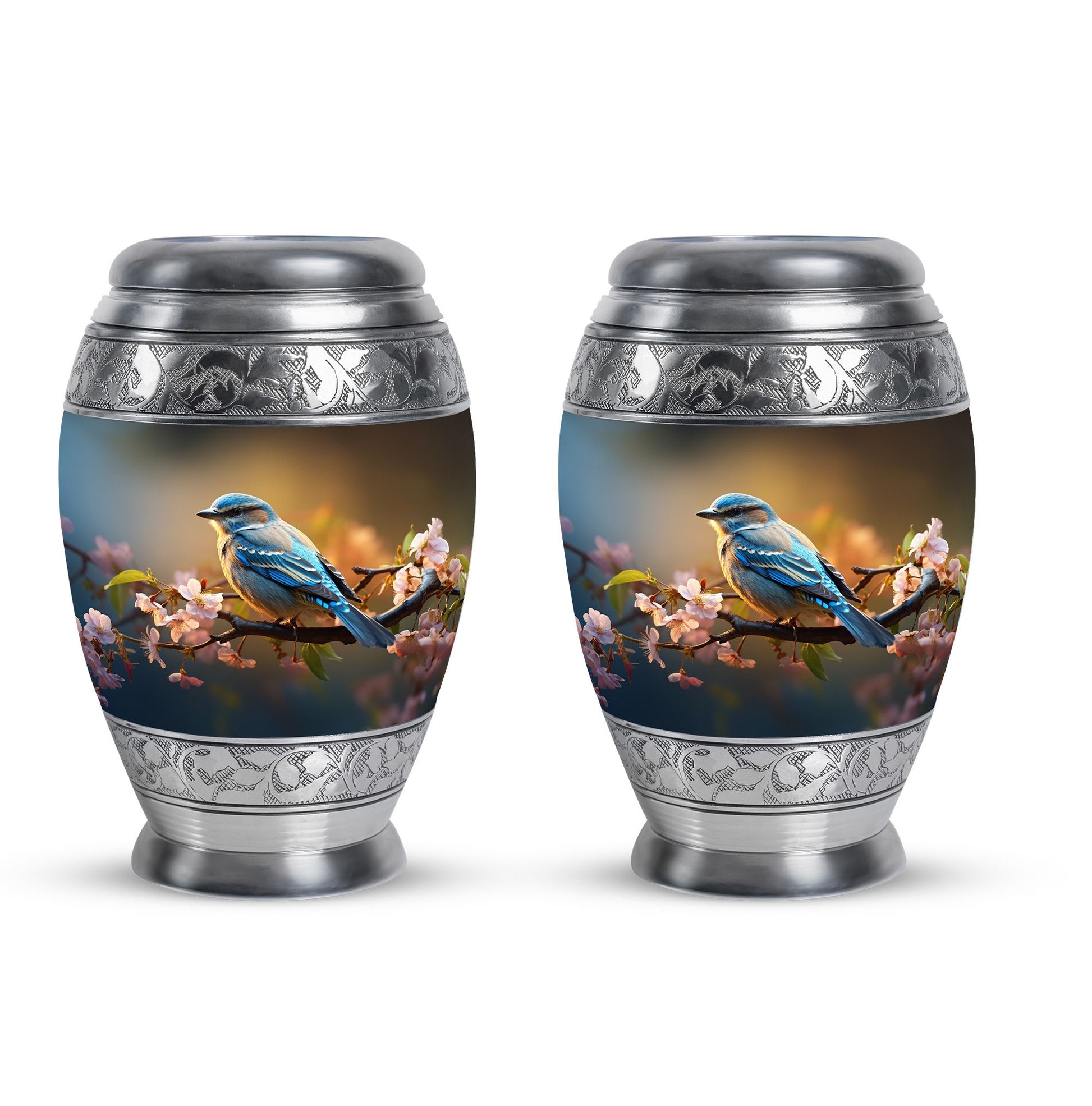 Spring Blossom - Bird Urns Funeral Large Cremation Urns For Ashes