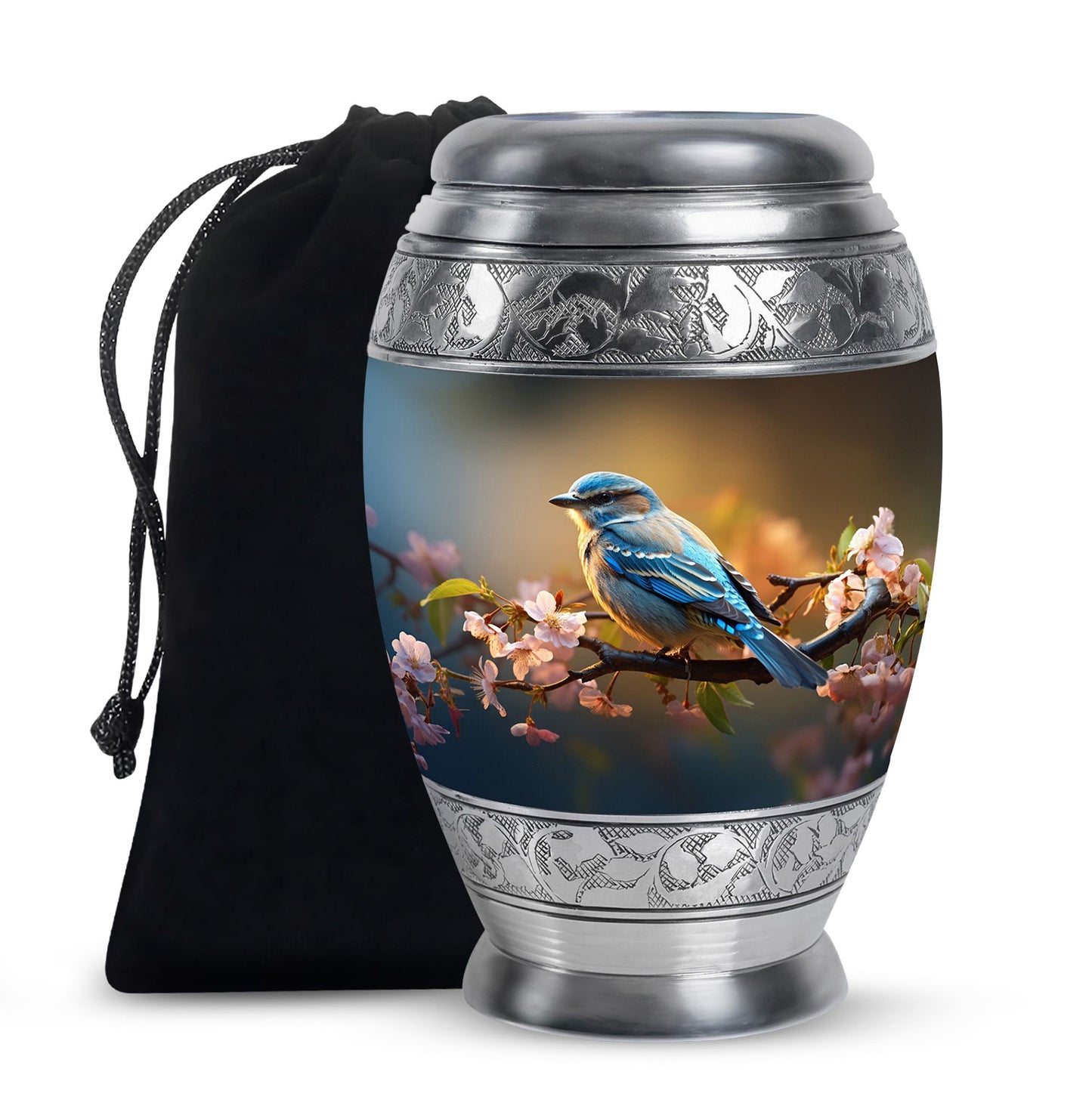 Personalized Bird Cremation Urn for Human Ashes - 10-inch, 200 cu in - Yatskia