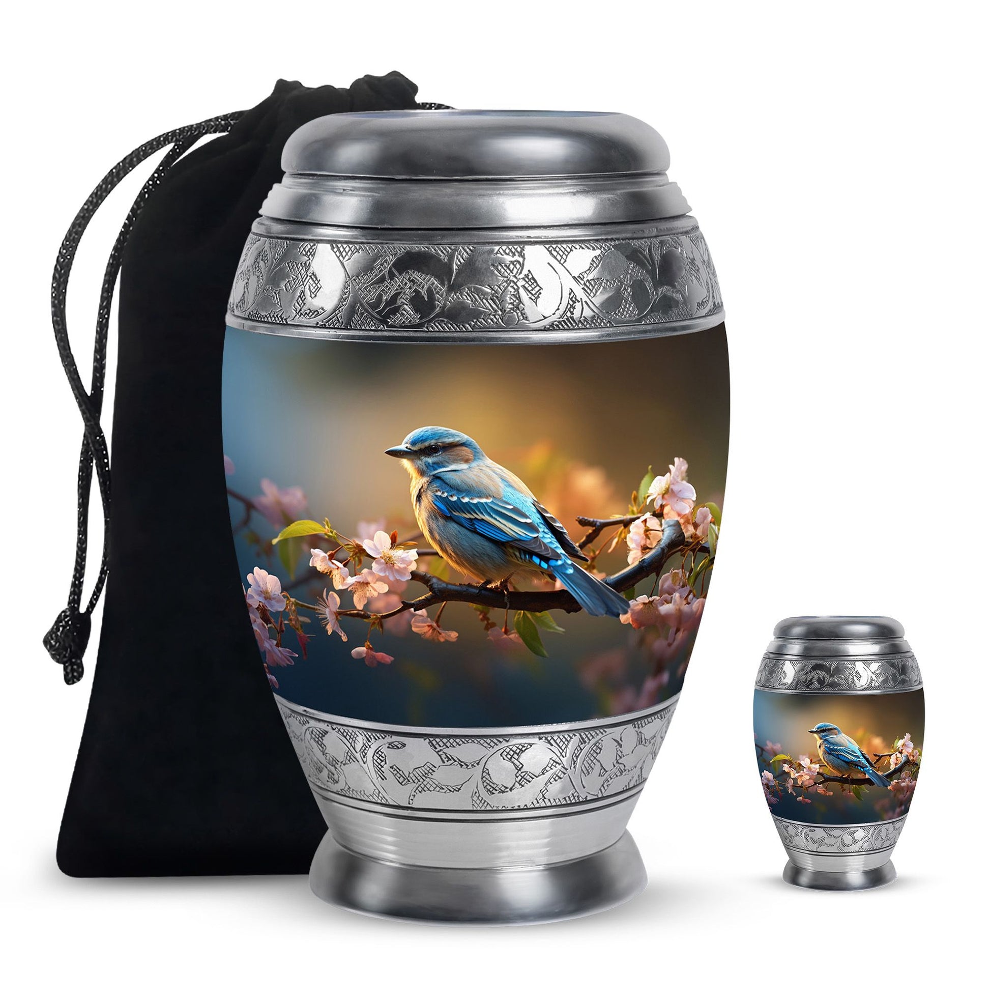 Spring Blossom - Bird Urns Funeral Large Cremation Urns For Ashes