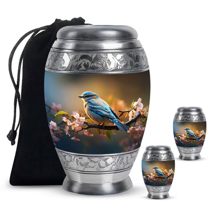 Personalized Bird Cremation Urn for Human Ashes - 10-inch, 200 cu in - Yatskia