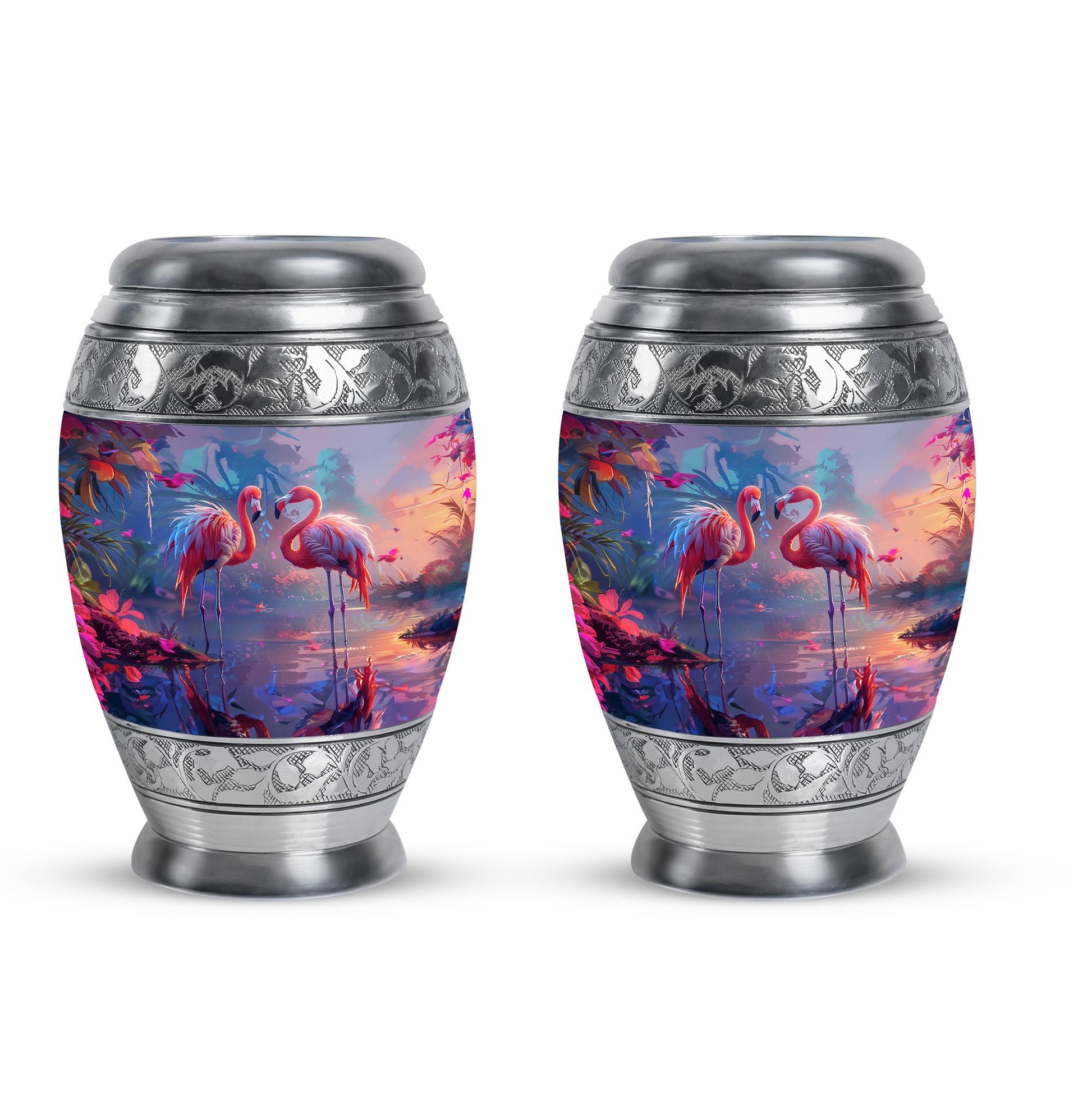 Flamingo Love Cremation Urn for Human Ashes - Cremation Urns For Adult