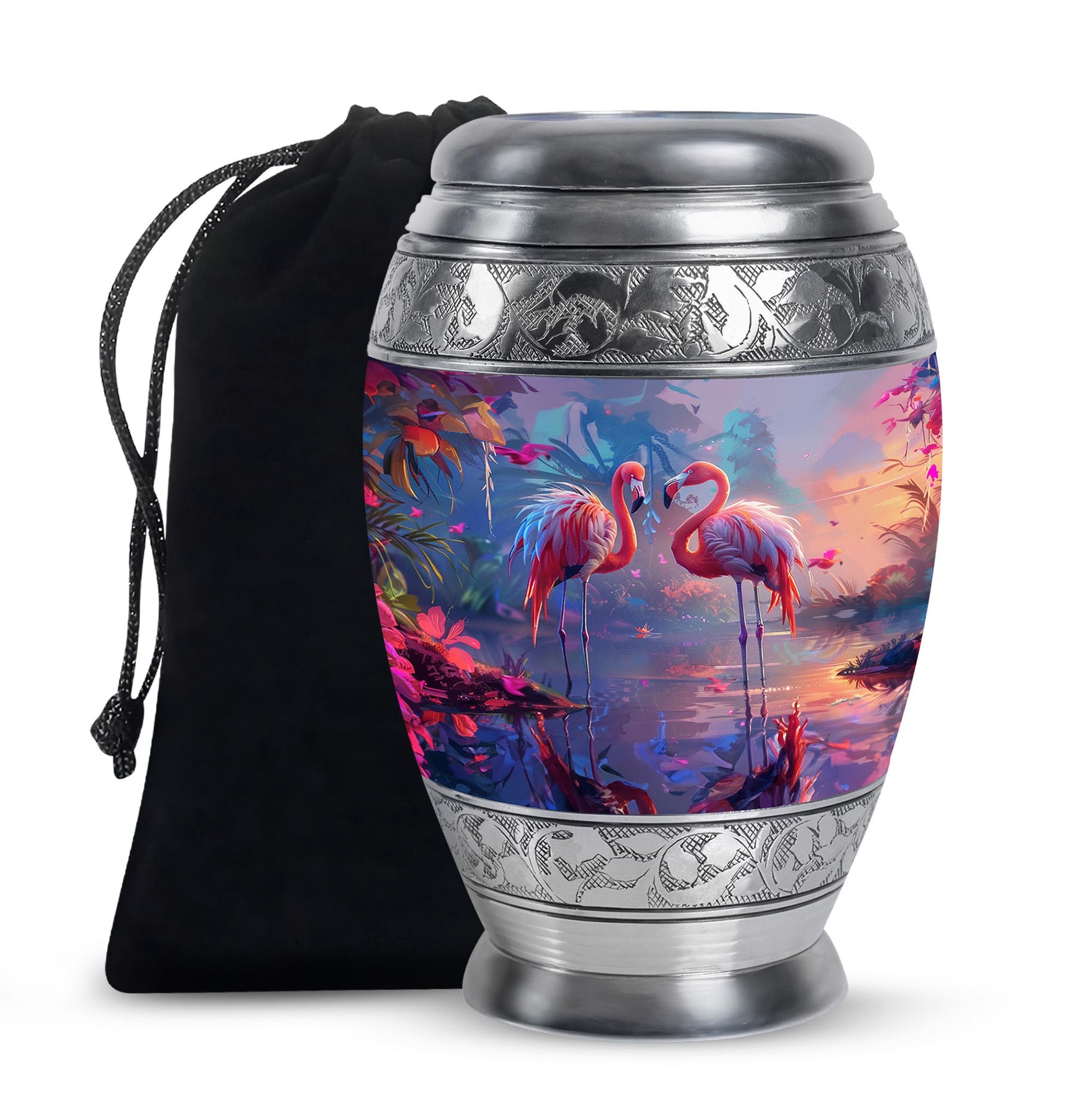 Flamingo Love Cremation Urn for Human Ashes - Cremation Urns For Adult