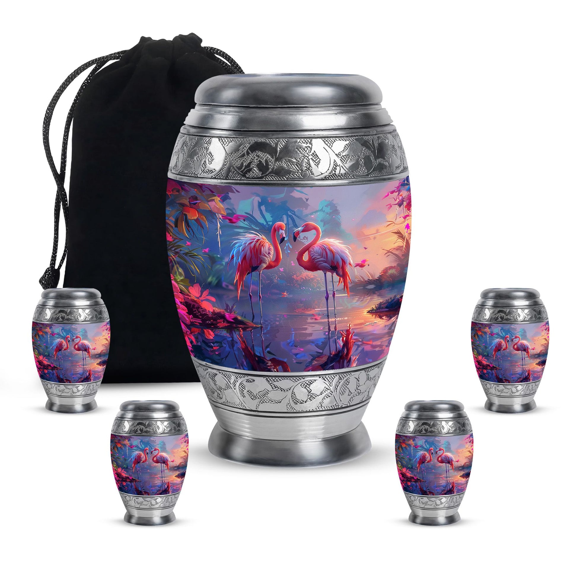 Flamingo Love Cremation Urn for Human Ashes - Cremation Urns For Adult