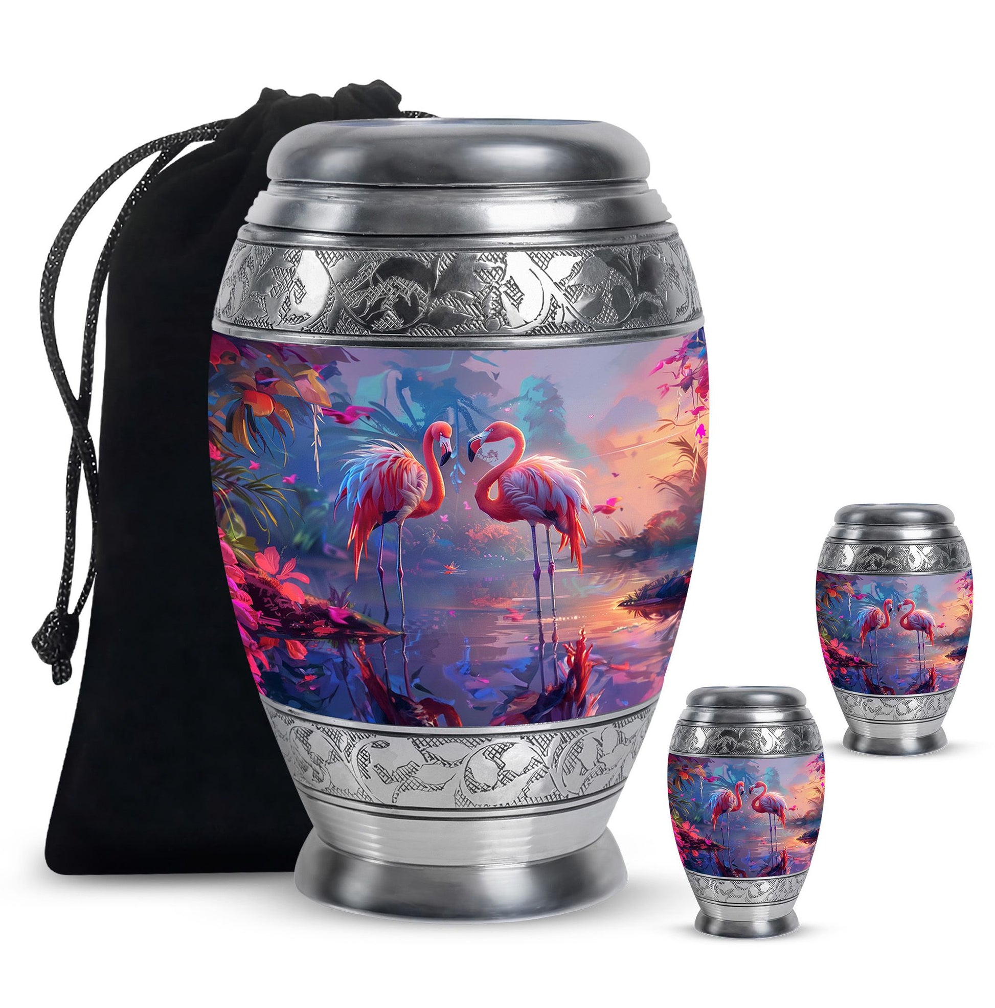 Flamingo Love Cremation Urn for Human Ashes - Cremation Urns For Adult