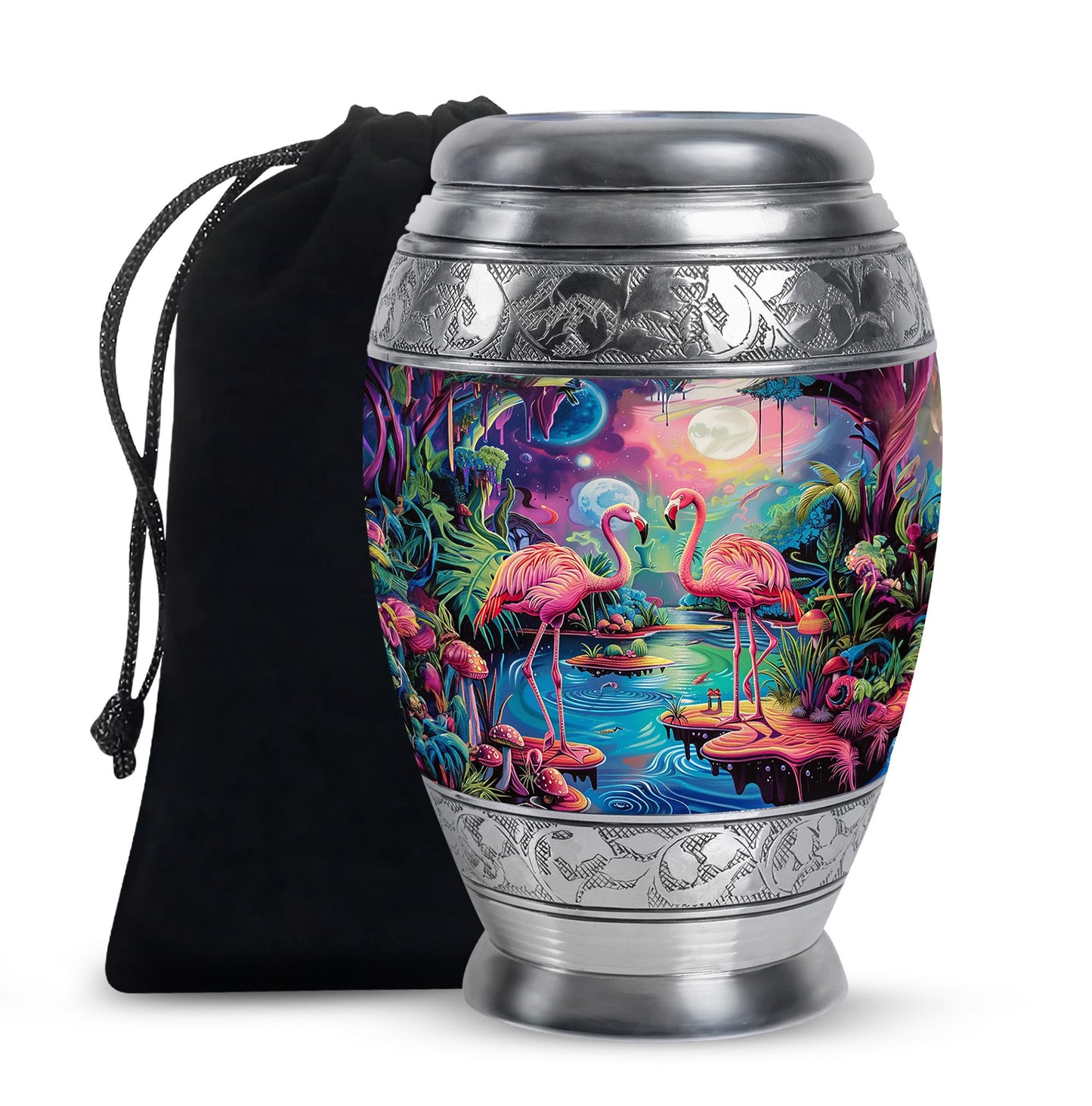 Pink Personalized Bird Cremation Urn for Adult - 10-inch, 200 cu in - Yatskia