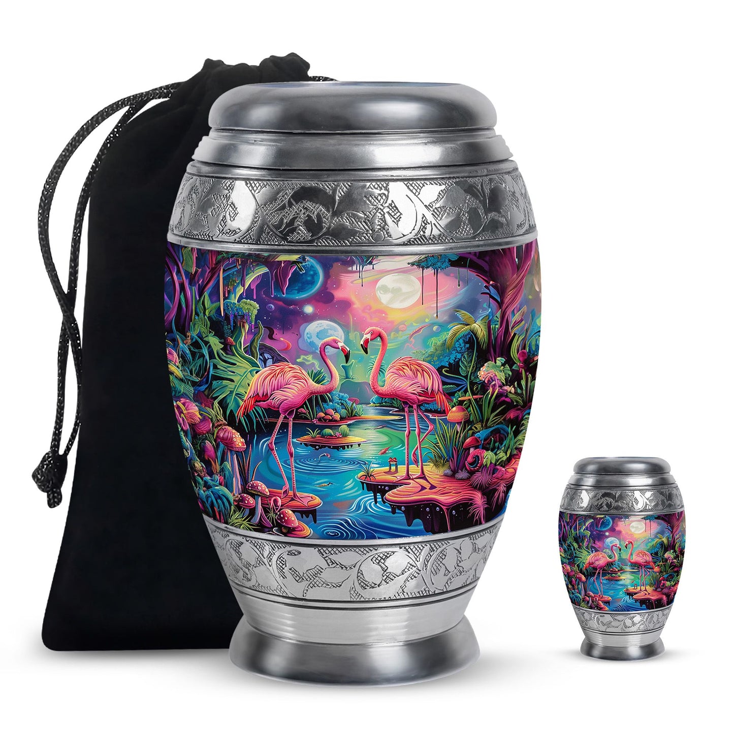 Pink Personalized Bird Cremation Urn for Adult - 10-inch, 200 cu in - Yatskia