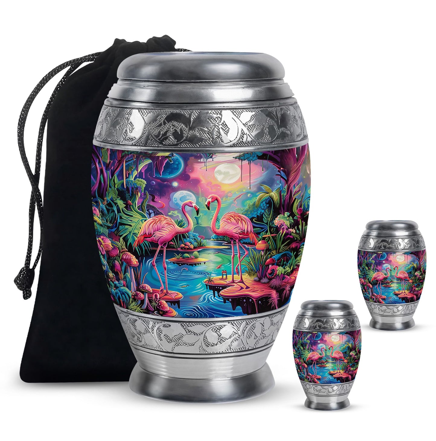 Pink Personalized Bird Cremation Urn for Adult - 10-inch, 200 cu in - Yatskia