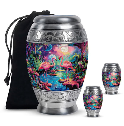 Pink Personalized Bird Cremation Urn for Adult - 10-inch, 200 cu in - Yatskia