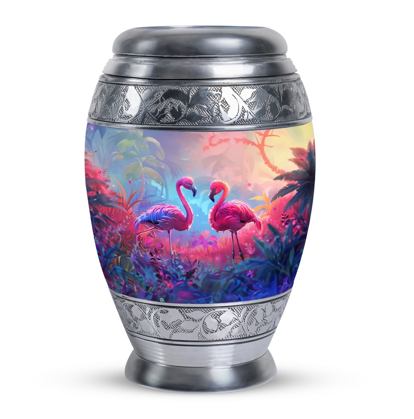 Pink Personalized Bird Cremation Urn for Men & Women - 10-inch, 200 cu in - Yatskia