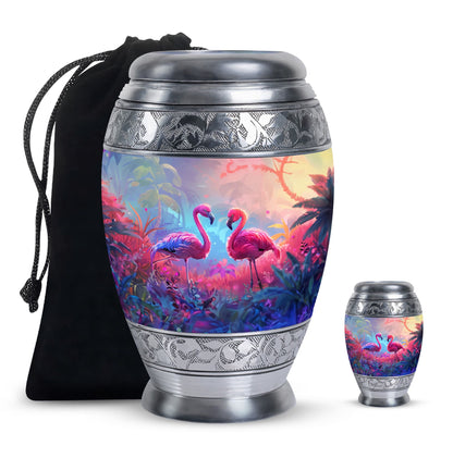 Pink Personalized Bird Cremation Urn for Men & Women - 10-inch, 200 cu in - Yatskia