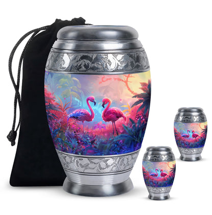 Pink Personalized Bird Cremation Urn for Men & Women - 10-inch, 200 cu in - Yatskia