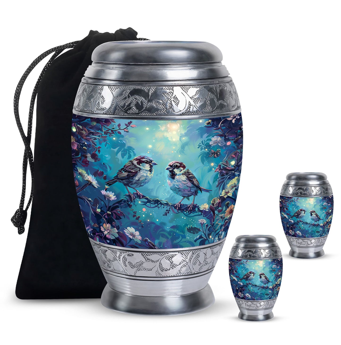 Personalized Bird Cremation Urn for Adults - 10-inch, 200 cu in - Yatskia