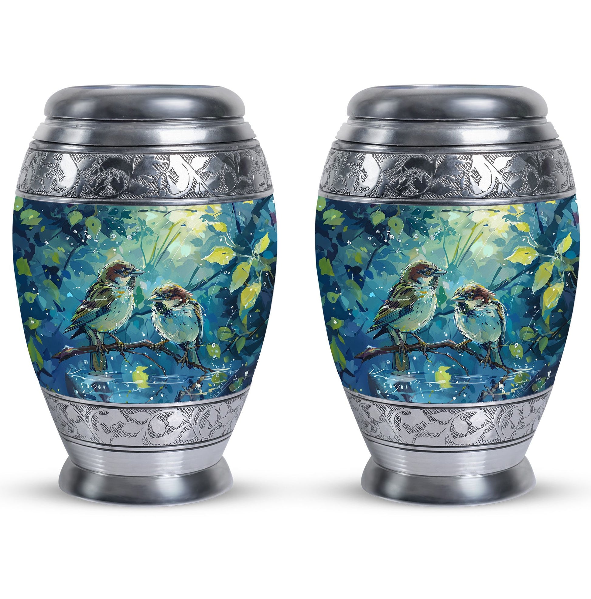 Sparrow Pair Cremation Urn for Human Ashes - Cremation Urns For Adults